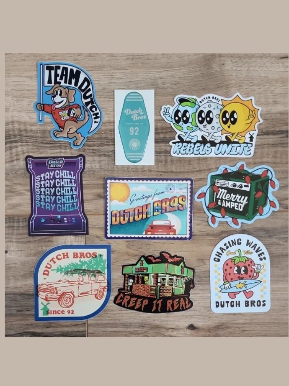 Dutch Bros 9 pack Sticker Set - 2